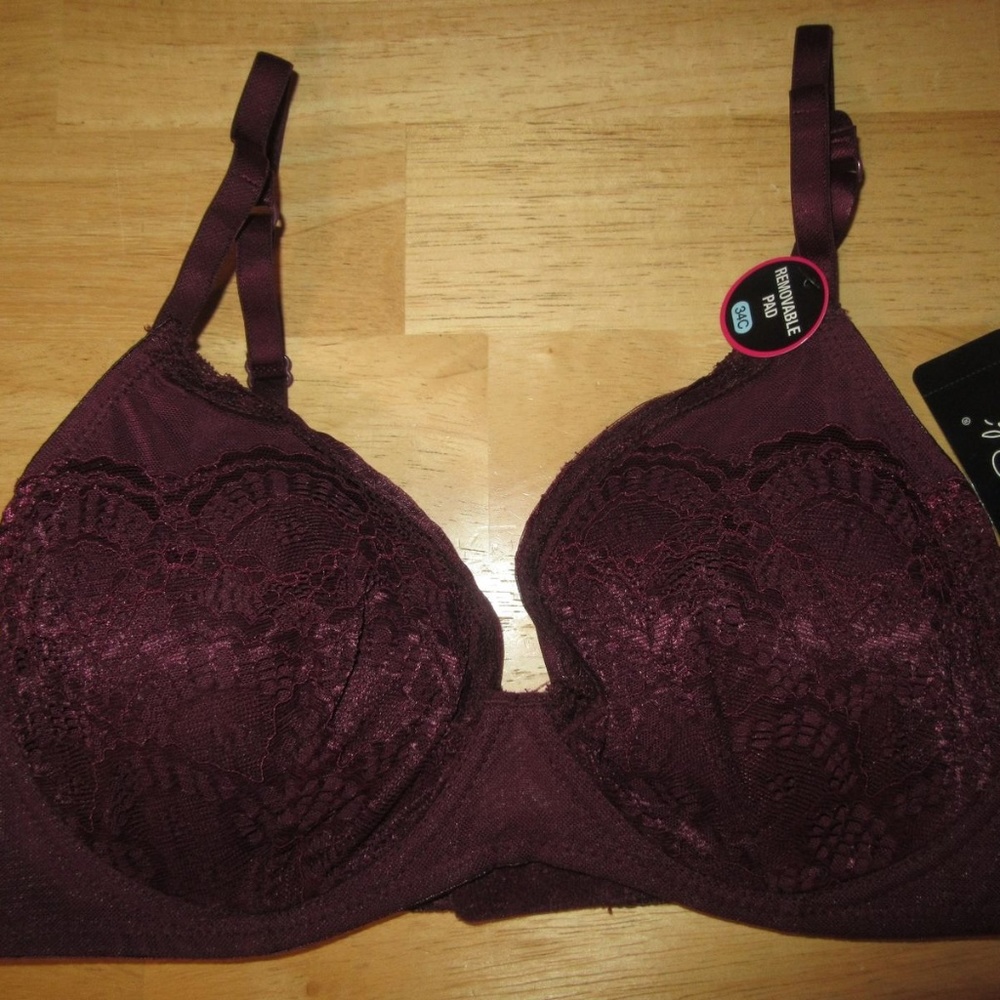 Rene Rofe 36B Deep Purple Underwire Bra NWT